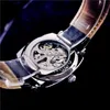 Dubbelzijdige holle vierkante tourbillon volledig automatisch puur mechanisch horloge heren mode gepersonaliseerd nieuwe waterdichte heren horloge