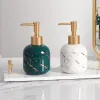 Dispenser Bottiglia portaoggetti in ceramica marmorizzata Europeo Nero Bianco Shampoo Bottiglia portaoggetti cosmetici Accessori per il bagno Dispenser di sapone per la casa Nuovo