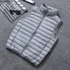 2022 New Men Autumn Winter Waistcoat Coat 90% White Duck Down Vest Portable Ultra Light Sleevel Jacket m7R2#