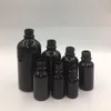 収納ボトル10ml 15ml 30ml 50ml 100ml天然黒いガラスボトルとローション/香水/OLI/保湿剤/顔面水