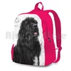 Backpack The Noble Foundland Dog Outdoor Hiking Waterproof Camping Travel Portrait Digital Drawing