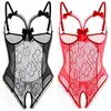 Vêtements de jeu de rôle pour femmes, coupe ouverte, dentelle fr serrée, soutien-gorge de style ouvert, uniforme, ensemble de poupée séduisant et ludique n5rv #