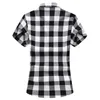 Listrado xadrez camisa de manga curta masculina gola quadrada cott camisas verão fi casual camisa masculina chemise 7xl 42x6 #
