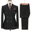 2024 marié formel Boutique couleur unie hommes décontracté bureau Busin costume deux pièces ensemble marié mariage Dr Blazer pantalon S5F5 #