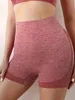 Hög midja Push Up Workout Yoga Sports Shorts Elastic Breattable Lift Butn Fitn Women Gym Running Tummy Ctrol Short Pants 92Ma#