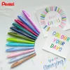 24 Colors Pentel Brush Pen Soft Brushes Watercolor Oil Paints Artist Hand Painting Markers Set Art Stationery Markers 240307