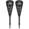 Vases 2 Pcs Flower Basket Holder For Cemetery Headstones Graves Ornament Commemorate With Spike Hollow Plastic Spikes