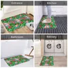 Tapis de bain Flamingo Birds Mat Tropical Garden Salle de bain pour douche Entrée de la maison Anti-dérapant Pied imperméable Toilette antidérapante