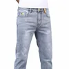 Zomer Heren Koreaanse Stijl Casual Jeans Lichtgekleurde Slanke Jeans Voor Mannen Fiable En Comfortabele Denim Broek Skinny jeans Mannen 05fd #