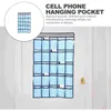 Förvaringspåsar telefonväska non-woven (18-gitter Oxford tygtryck mobil klassrum fickdiagram över dörr arrangör hängande fickor