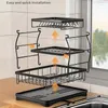 Kitchen Storage Dish Drying Rack 3-Tier Large Bowl Racks Countertop Water Cup Chopsticks Knife Fork Dishes Organizer