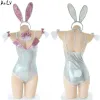 anilv różowy słodki królik mundury wielkanocne Candy Girl Maid Cosplay Kobiet Anime Bunny Bodysuit Dr Valentine's Day Costume E4YB#