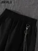 2st kvinnors streetwear outfits Lossa LG Sleeve Shirt Ribb Chain Cargo Pants 2 Piece Set Korean Casual Unisex Par Suit U15B#