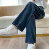 Frauen Jeans 2024 Frühling Frau Baggy Breite Bein Baumwolle Hohe Taille Gerade Hosen Vintage Wash Koreanische Mode Trendy Denim hosen