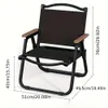 1PC Ulepszone wzmocnione krzesło składane, czarne, kawa, model: średni, duży