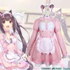 Anime Spiel Nekopara Chocola Vanille Cosplay Kostüm Perücke Maid Dr Lolita Diener Rock Frau Sexy Kawaii Geburtstag Party Anzug F8oE #