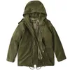 inverno stile militare americano retrò M51 fodera staccabile Parka giacca da uomo Fi Heavyweight sciolto Cott cappotto con cappuccio imbottito F7dS #