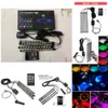 Uppgradering 4 i 1 bil inuti Atmosphere Lamp 48 LED Interior Decoration Lighting RGB 16-Color Wireless Remote Control 5050 Chip 12V Charge Charming med detaljhandelslådan