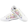 Casual Shoes BKQU Beautiful Colorful Butterfly Sneakers For Woman Low Top White Canvas Designer Ladies Plus Size 44/45/46 Shoe