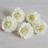 Decorative Flowers 10 Pieces Of 5cm Rose Head Rayon Flower Scrapbook Wedding Family Party Birthday Christmas Decoration DIY Garland White