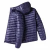 Inverno dos homens casuais jaqueta ultra leve para baixo jaqueta homens blusão jaqueta de penas homem leve portátil casaco quente 4xl k6bl #