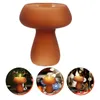 Candle Holders Mushroom Holder Household Stand For Party Glass Indoor Candlestick Home Decorative Rack High Borosilicate Taper