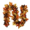 Fiori decorativi Pigna Luci della stringa dell'acero 1.8m / 5.9ft Ghirlanda Fai da te Halloween Foglia Rattan con luce