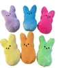 Счастливые пасхальные кролики, игрушки, плюшевые кролики 15 см, детские подарки на вечеринку, куклы-пасхальные кролики, 6 цветов, целиком FY2670 01163544451