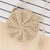 Umhängetaschen Runde Strohtasche Handgemachte Rattan Gewebte Quaste Seil Gestrickte Frauen Umhängetasche Handtasche Sommer Strand Böhmen