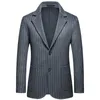 Nouveauté Automne Style Hommes Boutique Loisirs Laine Blazers Fi Casual Double Face Laine Blazers Costumes Hommes Stripe Blazers h56L #