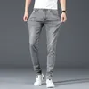 2024 New Style Men Slim Stretch Jeans Gray Blue Classic Fi Skinny Denim Pants Casual Jeans Men's High Quality Denim Trouser x4rY#