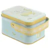 Förvaringsflaskor Portable Tin Box Christmas Gift Metal Cookie Containers Candy Gynnar Tinplate Festival Biscuit Holder