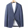 men's Korean Versi Trend Solid Color Slim-fit Casual Wedding Officiating British Style Busin Fi Blazer Gentleman Suit P5W0#