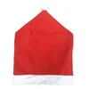 Chair Covers 4Pcs Dining Non-Woven Fabric Christmas Kitchen Decor Universal Santa Claus Hat 25 In Year Party Supplies