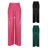 Women's Pants Women Wide Leg Fashion Ladies Sequins Party Sparkle Outfit Casual Woman Elastic High Waist Straight Glitter Trousers