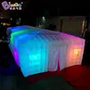 Factory direct giant square trade show tent inflatable lights marquee white tent for party event decoration toys sports