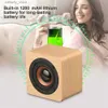 Haut-parleurs portables Haut-parleur portable en bois Bluetooth 1200 mAH longue durée de vie de la batterie caisson de basses boîte stéréo lecteur de musique Q240328