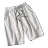 Pantalones cortos para hombres Hombres Activewear Verano elegante con cintura elástica Bolsillos laterales Tela de secado rápido para la aptitud de la playa