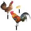 Gardendecoraties 1 Set van acryl kip kuikentuin decoratieve kipvormige stake Lawn Rooster Stakes