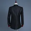 Mäns kostymer grå svart trollkarl Tailcoat Suit Tuxedo Dr Suit Men Party Wedding Dinner Jacket Swallow-Tailed Coat 06sn#