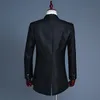 Abiti da uomo Grigio Nero Mago Frac Abito Tuxedo Dr Suit Uomo Festa di nozze Giacca da pranzo Cappotto a coda di rondine 06sn #