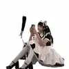 Plus Size Lg Maid Kostüm Dr Unisex Kleidung Männer Frauen Anime Lolita Cosplay Anzug Schwarz und Weiß Niedlichen japanischen Stil Outfit 938f #