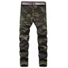 heren joggers militaire camoue cargo denim jeans fi broek streetwear casual merkbroek a4dw #