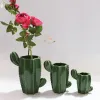 Plantadores nórdico cactus vaso casa decorações porcelana vaso de flores casa e decoração verde cactus moderna decoração do quarto desktop