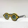 Occhiali da sole Designer Niche Round Classico stile punk Clip su Sunnies Maschio 2024 INS Moda Patchwork Occhiali solari in acetato nero