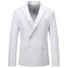2023 Fi Новый мужской повседневный бутик Busin сплошной цвет двубортный Dr формальный костюм куртка пиджаки пальто E06J #