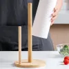 Uchwyty na blat łazienki bambusowe ręcznik papierowy Organizacja Tkanki Tkanki stojak papierowy Rolki Rolki kuchenne pionowy stojak do przechowywania