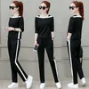 Wiosna i jesień 2022 NOWY KOREBALNY KOREBALNY SKART LG Casual Sports Suit Western Relaks Slim Pants Elegancki zestaw kobiet 98f1#