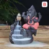 Skulpturer keramiska ganesha gud buddhas elefant backflow rök rökelse innehavare censer keramik ganesha gud buddhas dekoration