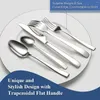 Dinnerware Sets 40 Piece Silverware Set Served 8 Quality Stainless Steel Tableware Modern Kitchen Including Spoon Fork